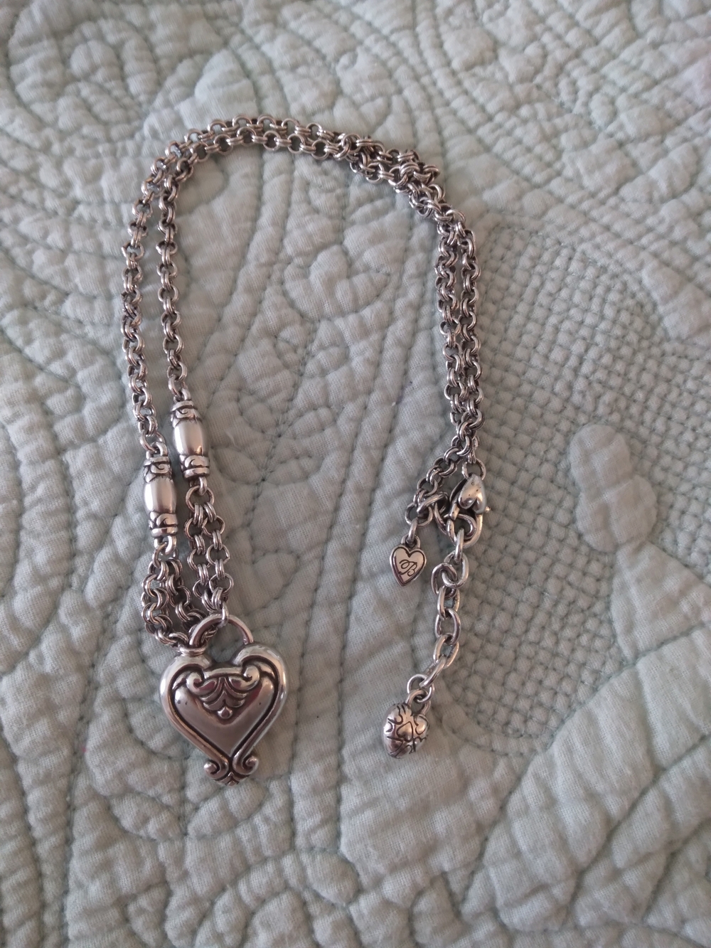 Brighton Silver Tone Heart Pendant